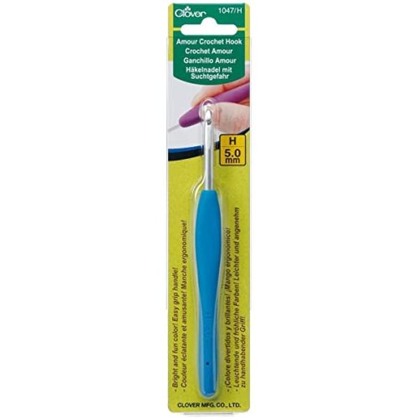 Clover Amour Crochet Hook: 5.0mm, Metal, Multicoloured, 5m