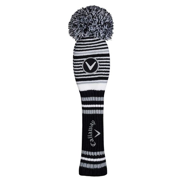 Callaway Golf Pom Pom Fairway Wood Headcover 2020, Black/White/Grey