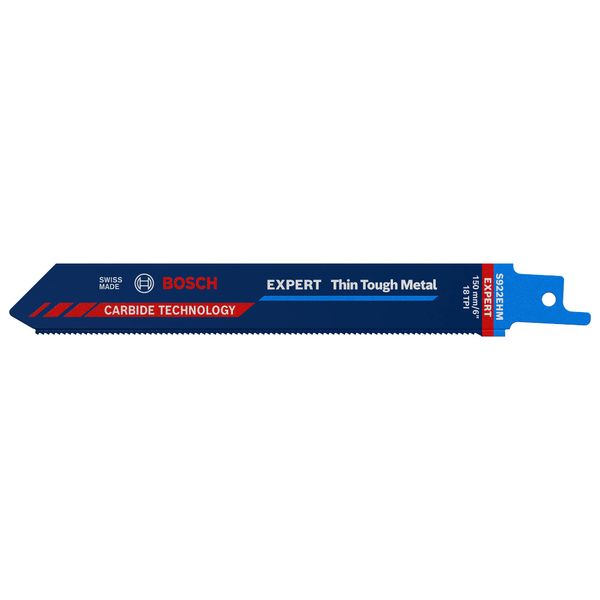 Bosch Professional 1x Expert ‘Thin Tough Metal’ S 922 EHM Reciprocating Saw Blade (for Stainless steel sheets, Length 150 mm, Accessories Reciprocating Saw)