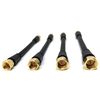 Satix Coaxial Patch Cable with F-Connector 25 cm Pack of 4 Black