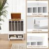 Turntable Stand Storage Cabinet Table, Record Player Stand w/4 Record Dividers
