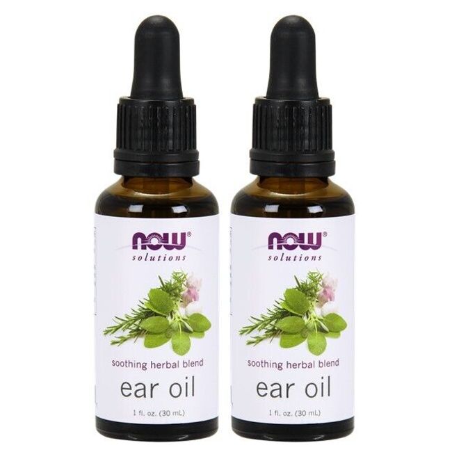 NOW Foods Ear Oil, 1 fl. oz. (2 Pack) Soothing Herbal Blend