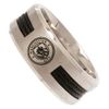 Manchester City FC Black Inlay Ring (Medium) (Silver)