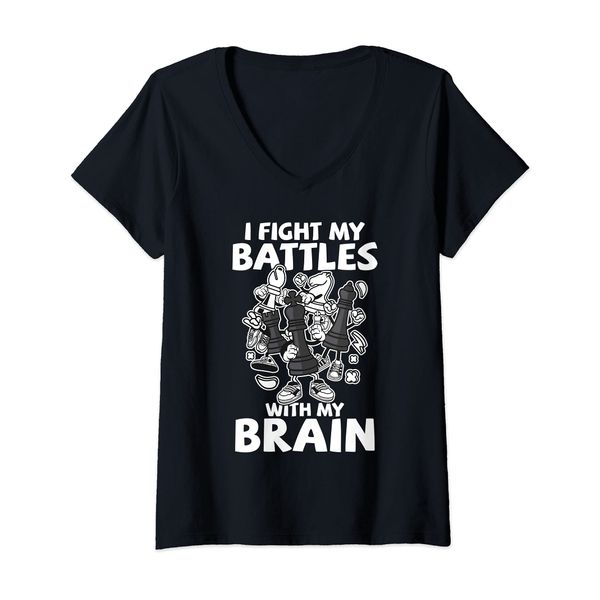 Womens Chess Player Chess Lover V-Neck T-Shirt