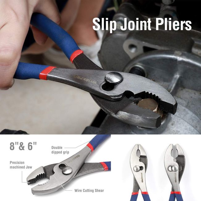 5-PC. 6 Pliers Set with 8 Tongue and Groove