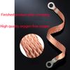 Flat Copper Braid Cable,16mm Flat Copper Braided Ground Strap Wire, Flexible Shielding Wire Mesh（16.4ft）
