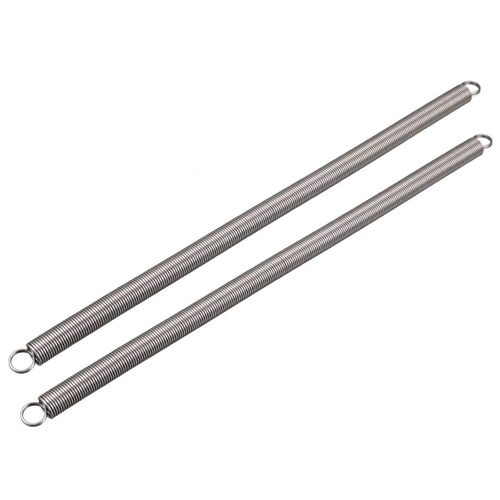 sourcingmap Extension Spring - 1.2mm Wire Dia , 12mm OD , 300mm Free Length Spring Steel Small Dual Hook Tension Spring 2pcs