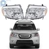 Chrome Headlamp Fit For 2009-2011 Honda Pilot Halogen Headlight Driver&Passeng