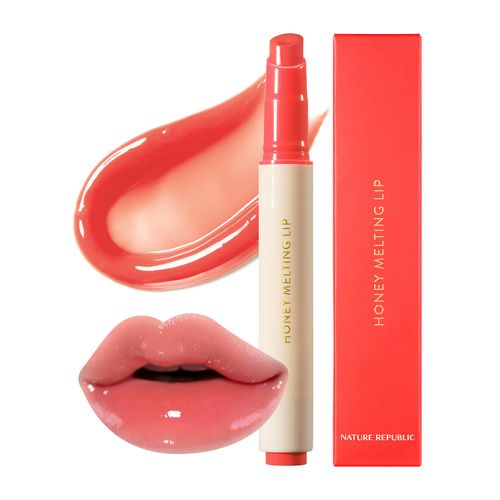 Nature Republic HONEY MELTING LIP (10 PEACH) SOFT LIP STICK, korean lip, Lip Gloss, Glow lip, glossy, lip balm, lip crayon, jelly gloss, lip pen, tint, korean make up