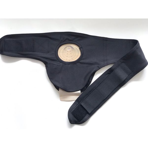 Azaory Vertical Stoma Belt, Ostomy Support, Stoma Bag Belt, Running Stoma Belt, Swimming Ostomy Belt, Stoma Support Belt (Size 4 = 35" to 37" inches, Left Side Stoma)