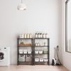 Metal 4-Tier Adjustable Shelving Organizer Wire Rack Unit Black Kitchen Garage
