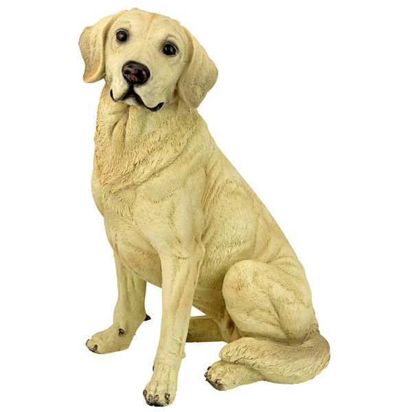 Design Toscano Golden Labrador Retriever Dog Garden Statue, 15 Inch, Full Color