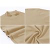 Men's Casual Slim Fit Half Turtleneck Shirts Basic Long Sleeve Undershirt Top Knitted Pullover Khaki M