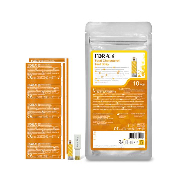 FORA Total Cholesterol Test Strips Pack of 10