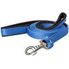 CuteNFuzzy Padded Double Handle Leash with Warranted Replaceable Snap, Black, 1" by 6'