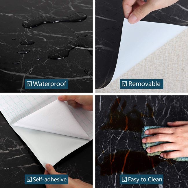 Marble Wallpaper Adhesive Sticker for Furniture Decorative Vinyls