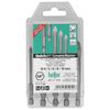 Heller Tools 3900 Glass & Tile Drill Bits, 1 V, Silver, Set 5 pcs. Ø 4/5/6/8/10