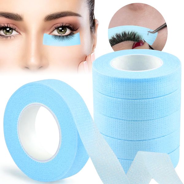 6 Rolls Lash Extension Under Eye Tape EBANKU Breathable Fabric Eyelash Tape Micropore Adhesive Tape for Eyelashes Extension Supply Individual Eye Lashes Tools (Purple)