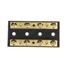 Seachoice Terminal Block, 4-Gang, Plastic Base with Brass Hardware