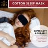 Samadhaan Eye Mask - 1 Pack Polka Dot Silk Eye Mask for Men and Women Sleeping, Comfortable and Super Smooth Soft Sleeping Eye Mask with Adjustable Strap, Works in All Nap Positions, Blindfold and Block Light Large Black & Red