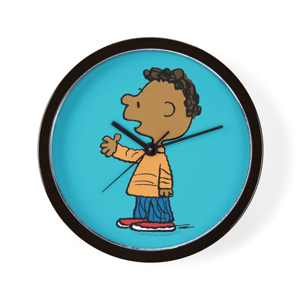 CafePress Peanuts Franklin Talking 10" Wall Clock for Livingroom, Kitchen, or Office