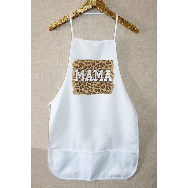 Mama Leopard Block Kitchen Apron