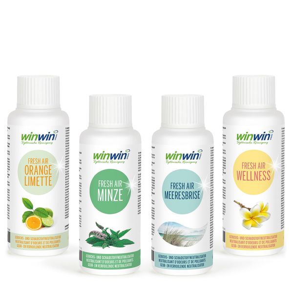 winwin clean systemic cleaning, 4 x fresh air, 100 ml, mint, sea breeze, wellness, orange/lime
