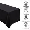 LATRAT 2 Pcs Black Tablecloth Cover, Rectangular Plastic Disposable Tablecloths, Black, 137 x 274 cm