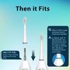 Replacement Flossing Toothbrush Heads for Water Pick SF-01 / SF-02 / SF-03 / SF-04 with Crystal Cap- Compact - 3 Count - White