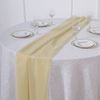 72" Champagne Chiffon Extra Long Table Top Runner Wedding Banquet Supplies