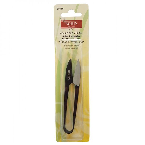 Bohin 3 1/2 Inch Stainless Steel Black Thread Clips