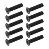 Micro Traders 10PCS M5x22mm Drill Bit Chuck Left Hand Fixed Threaded Screw Drill Bit Chuck Handle Adapter Bolt Locking Screw for Electric Drill Black