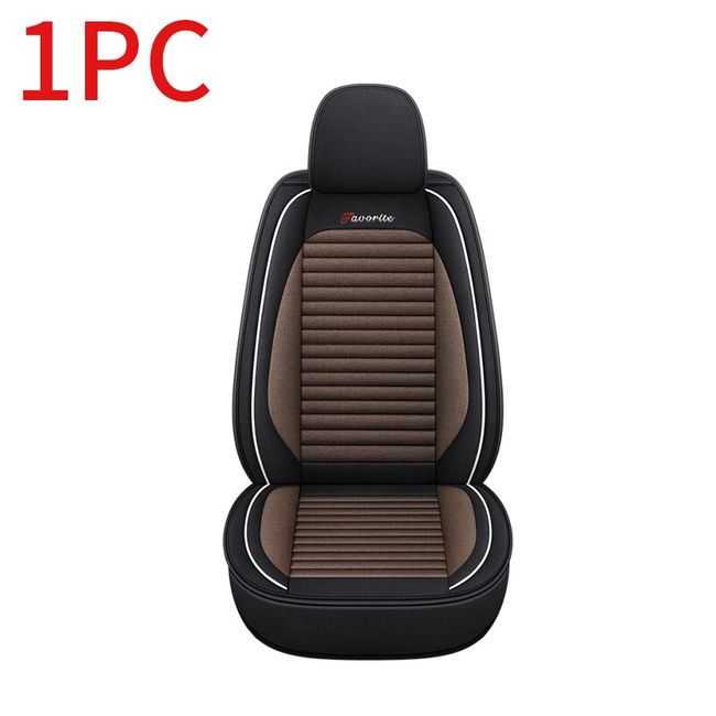 Luxury Car Seat Covers Leather Flax Seat Cover Mat Universal