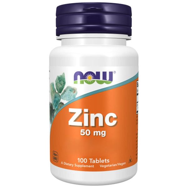 Now Foods, Zinc, 50mg, Depot, High Dose, 1 Tablet every 2 Days, Zinc Gluconate, 100 vegan Tablets, Lab-Tested, Gluten free, Soy free, Non GMO, Vegetarian