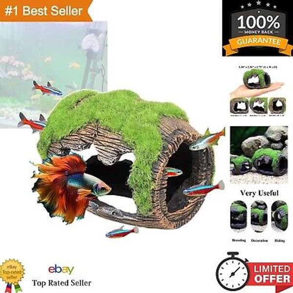 Compact 3.5'' Aquarium Cave for Betta & Shrimp – Natural Living & Play Space