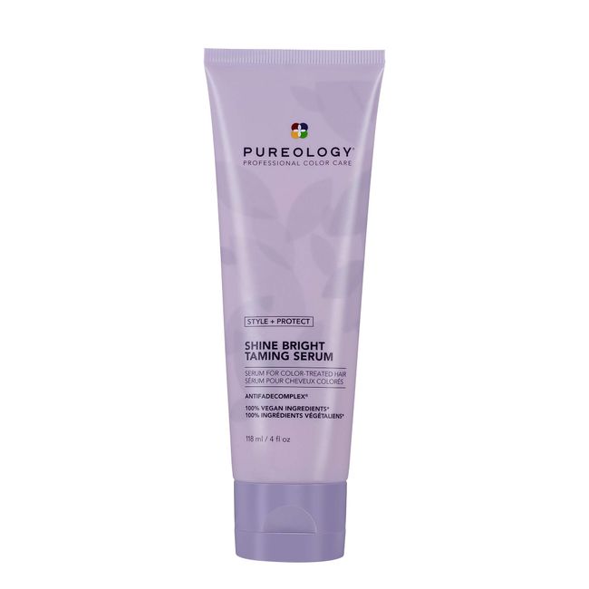 Pureology Style + Protect Shine Bright Taming Serum | For Color-Treated Hair | Shine-Enhancing, Smoothing Hair Serum | Sulfate-Free | Vegan | Updated Packaging | 4 Fl. Oz. |