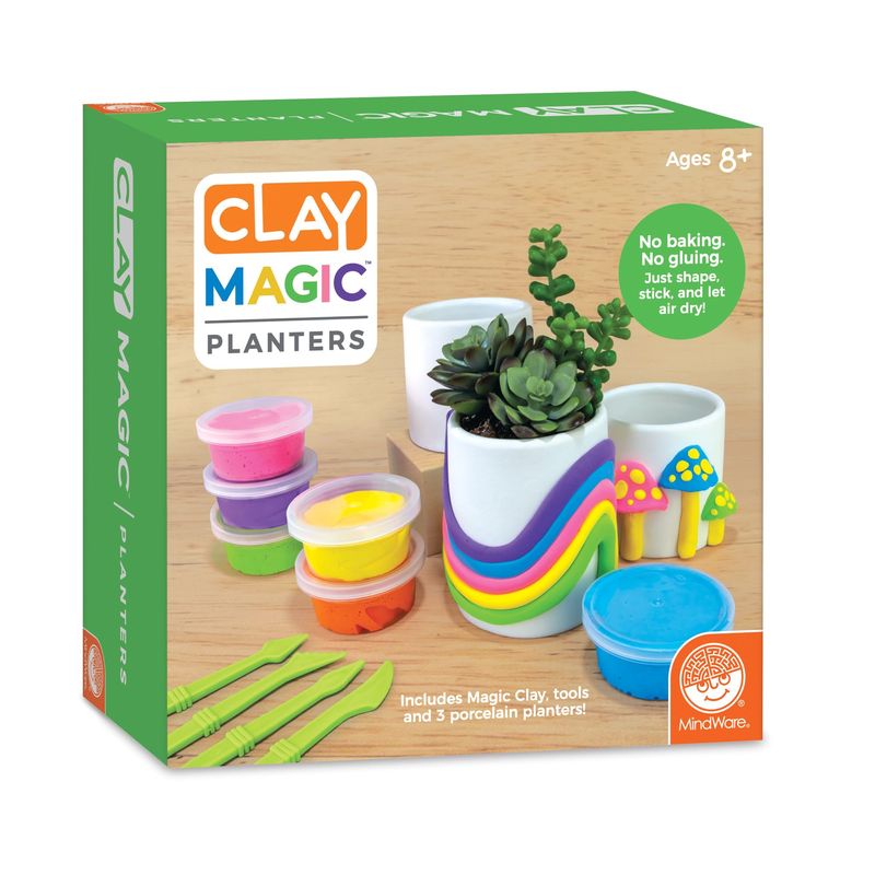 MindWare Clay Magic Planters Kids Crafts - Air-Dry Clay for Kids Ages 8 ...