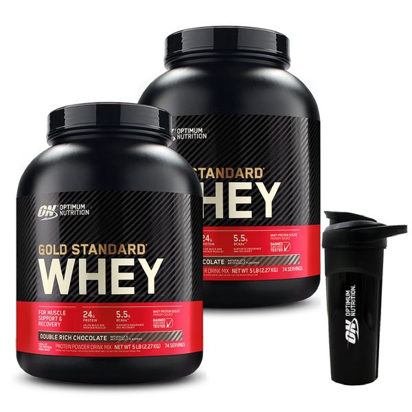 [+Shaker] 1&amp;1 Gold Standard Whey 2.27kg Choco / Whey Protein Optimum Nutrition