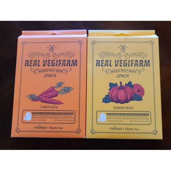 New, Real Vegifarm 2 Pack Face Masks, Choose 1-for $7.50