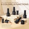 Modelones Builder Nail Gel 6 Colors, 8-in-1 Set for Nails, Hard Strengthener Extension Color Base Rhinestone False Tips Glue in a Bottle, Gifts Women