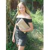 LONI Geometric Patent Clutch Shoulder Bag