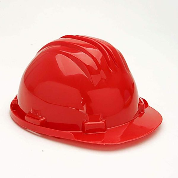 Climax 2451005104000 Polyethylene 6-point Safety Helmet, Red