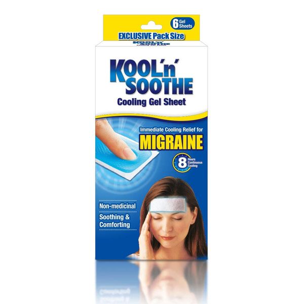 KOOL'n'SOOTHE Cooling Gel Sheet Migraine 6 Gel Sheets