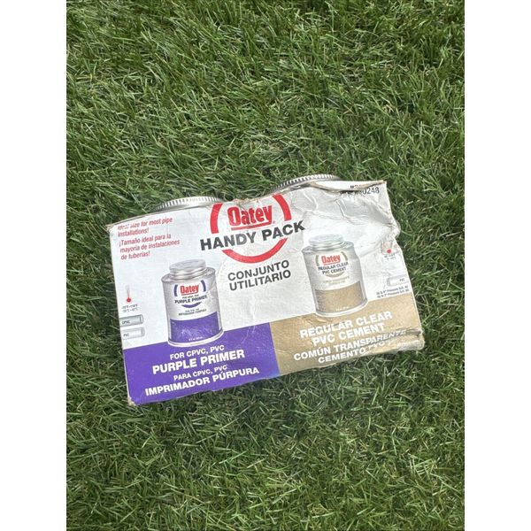 OATEY 8oz. Purple CPVC and PVC Primer and Regular Clear PVC Cement #30248