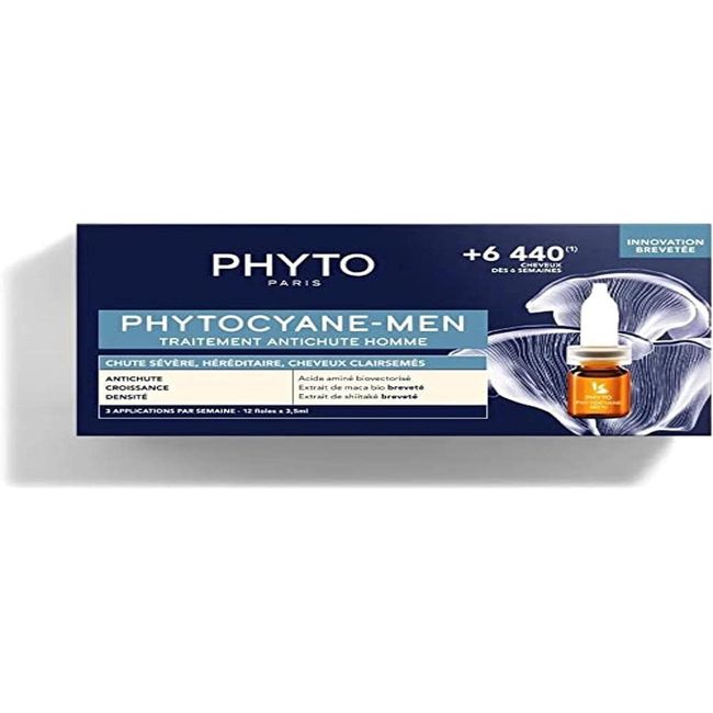 PHYTO CYANE-MEN tratamiento anticaída hombre 12 x 3,5 ml