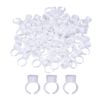 Adhesive Ring-Ruicoo Tattoo Ring Cup 300pcs Disposable Cosmetic Ring Tattoo Glue Holder Tattoo Ink Ring Adhesive Makeup Glue Ring Plastic Ink Holder Eyelash Extension Ring (Medium)
