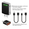 Wireless CarPlay Adapter, Android Auto Wireless Adapter, Plug & Play, Convert Wired CarPlay to Wireless, Button for Quick Devices Switch, Extension Cable USB A/C, Compatible with iOS 10+/Android 11+