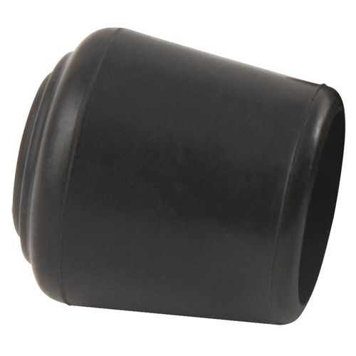 SoftTouch 1/2" Round Slip-On Rubber Folding Metal Chair Leg Tip Replacement - Protect Surfaces & Dampen Noise, Black, 4 Count (Pack of 1)