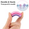 Mini Nail Buffer Blocks, 100/180 Grit Buffing Blocks, Acrylic Nail Buffer Strips (Pink/Purple)