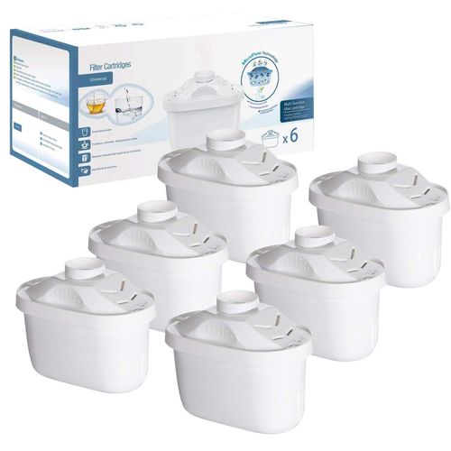 Yizen Brita Cartridge, Water Purification Pot, Replacement Cartridge, Japanese Specifications, Compatible with Brita, Maxtra (BRITA MAXTRA), Compatible with Old and New Ports, Set of 6